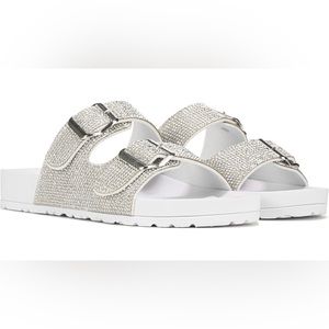 Madden Girl White Rhinestone Colliness Sandals